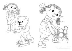 Andy Pandy desenho para colorir 03 e 04