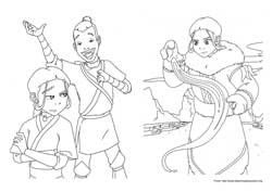 Avatar a Lenda de Aang desenho para colorir 09 e 10