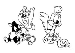 Baby Looney Tunes desenho para colorir 03 e 04