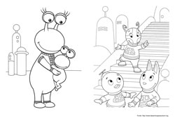 Backyardigans desenho para colorir 11 e 12