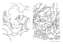 Bambi desenho para colorir 01 e 02