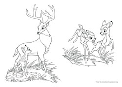 Bambi 2 desenho para colorir 01 e 02