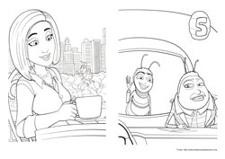 Bee Movie desenho para colorir 05 e 06