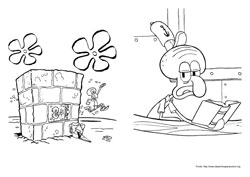 Bob Esponja desenho para colorir 01 e 02