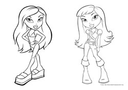 Bratz desenho para colorir 01 e 02