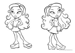 Bratz desenho para colorir 09 e 10