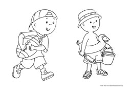 Caillou desenho para colorir 02 e 03