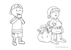 Caillou desenho para colorir 04 e 05