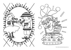 Carnaval desenho para colorir 03 e 04