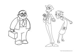 Chaves desenho para colorir 08 e 09