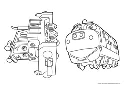 Chuggington desenho para colorir 02 e 03