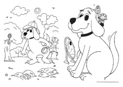 Clifford desenho para colorir 01 e 02