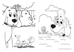 Clifford desenho para colorir 05 e 06