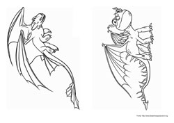 Como Treinar Seu Dragão desenho para colorir 04 e 05