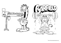 Garfield desenho para colorir 03 e 04