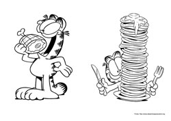 Garfield desenho para colorir 11 e 12