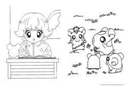 Hamtaro desenho para colorir 01 e 02