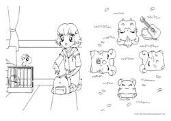 Hamtaro desenho para colorir 03 e 04