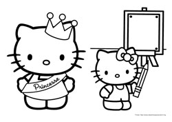 Hello Kitty desenho para colorir 09 e 10