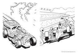 Hot Wheels desenho para colorir 03 e 04