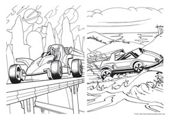 Hot Wheels desenho para colorir 09 e 10