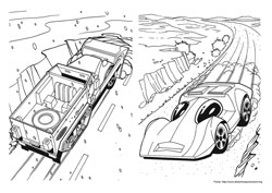 Hot Wheels desenho para colorir 11 e 12