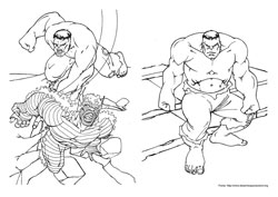 Hulk desenho para colorir 08 e 09