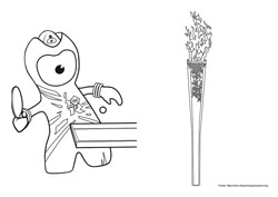 Jogos Olímpicos desenho para colorir 03 e 04