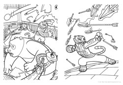 Kung Fu Panda 2 desenho para colorir 09 e 10