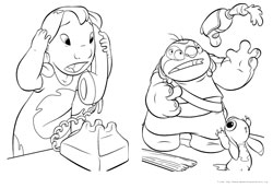 Lilo e Stitch desenho para colorir 07 e 08