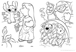 Lilo e Stitch desenho para colorir 09 e 10