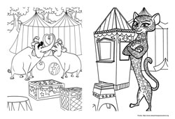 Madagascar 3 desenho para colorir 05 e 06