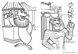 Madagascar 3 desenho para colorir 07 e 08