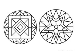 Mandalas desenho para colorir 01 e 02