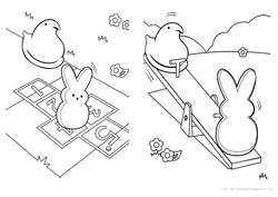 Marshmallow Peeps desenho para colorir 07 e 08