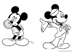 Mickey desenho para colorir 01 e 02