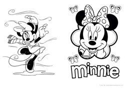 Minnie Mouse desenho para colorir 05 e 06