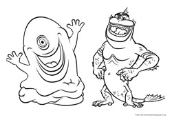 Monstros VS Aliens desenho para colorir 01 e 02