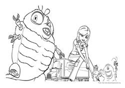 Monstros VS Aliens desenho para colorir 11
