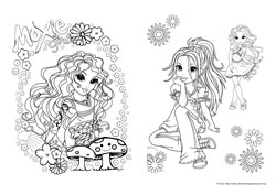 Moxie Girlz desenho para colorir 03 e 04