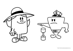 Mr. Men desenho para colorir 01 e 02