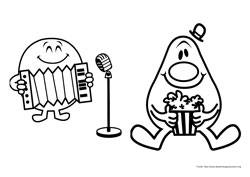 Mr. Men desenho para colorir 03 e 04