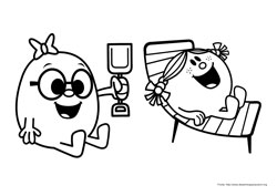 Mr. Men desenho para colorir 05 e 06