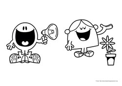 Mr. Men desenho para colorir 09 e 10