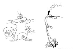 Oggy e as Baratas desenho para colorir 09 e 10