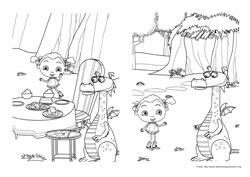 Os Pezinhos Mágicos de Franny desenho para colorir 01 e 02