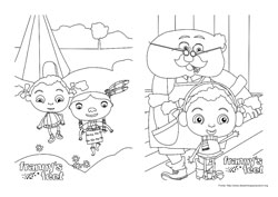 Os Pezinhos Mágicos de Franny desenho para colorir 09 e 10