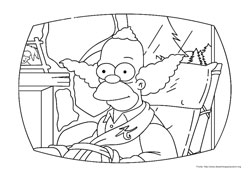 Os Simpsons desenho para colorir 01