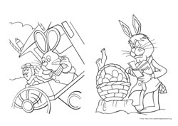 Peter Cottontail desenho para colorir 01 e 02