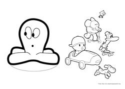 Pocoyo desenho para colorir 01 e 02